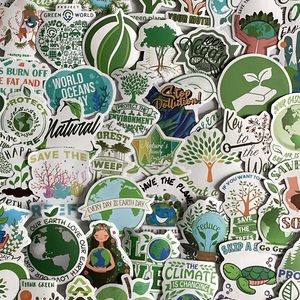 4 /💲20 🤑 25pc Eco nature earth recycle stickers